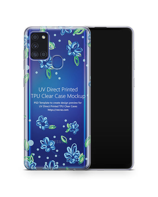 Galaxy A21s (2020) TPU Clear Case Mockup
