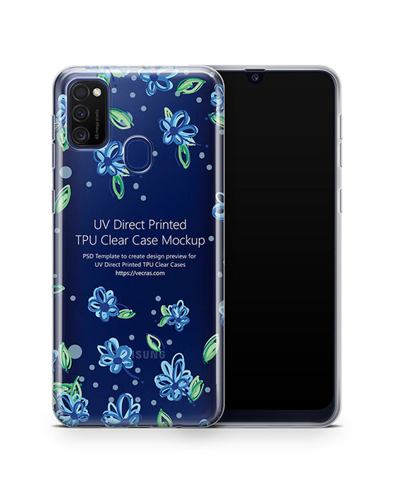 Galaxy M21 (2020) TPU Clear Case Mockup