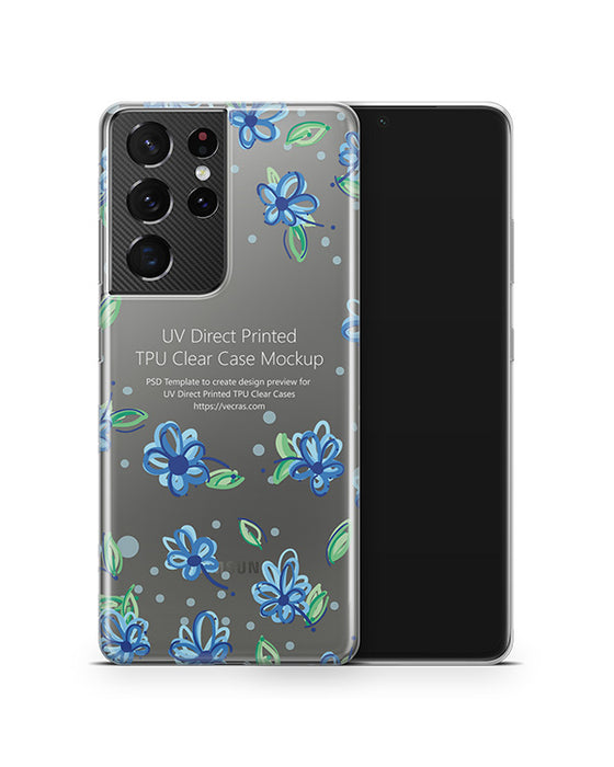 Galaxy S21 Ultra 5G (2020) TPU Clear Case Mockup