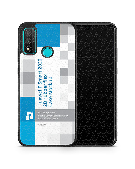 Huawei P Smart (2020) 2d Rubber Flex Case Design Mockup