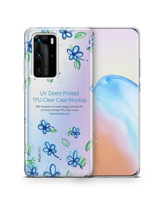 Huawei P40 Pro (2020) TPU Clear Case Mockup
