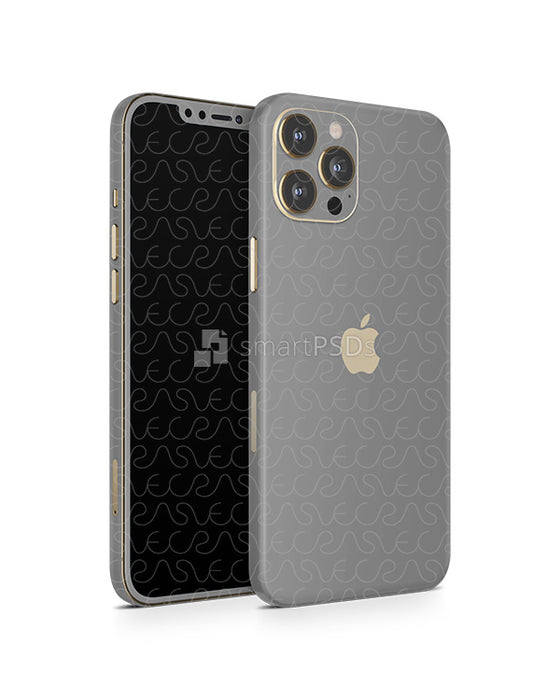 iPhone 12 Pro (2020) PSD Skin Mockup Template (Angled)