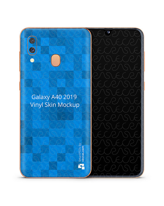 Samsung Galaxy A40 Vinyl Skin Design Mockup 2019