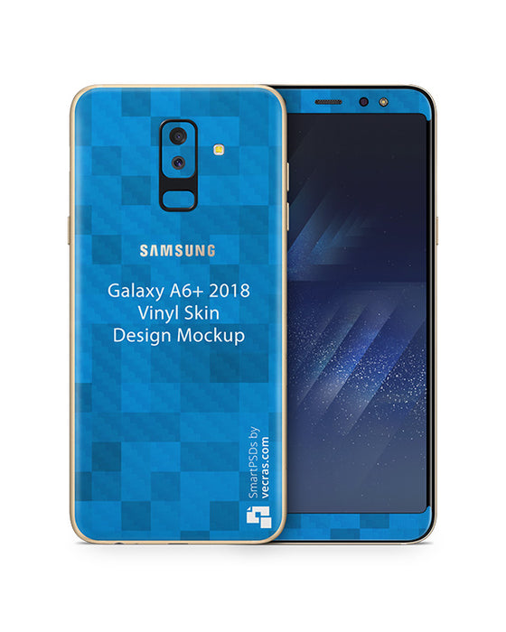 Samsung Galaxy A6 Plus Vinyl Skin Design Mockup 2018