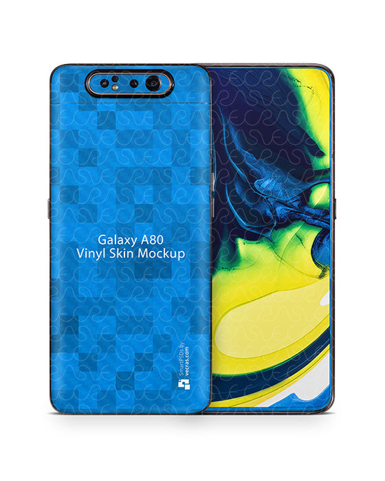 Galaxy A80 Vinyl Skin Design Mockup 2019