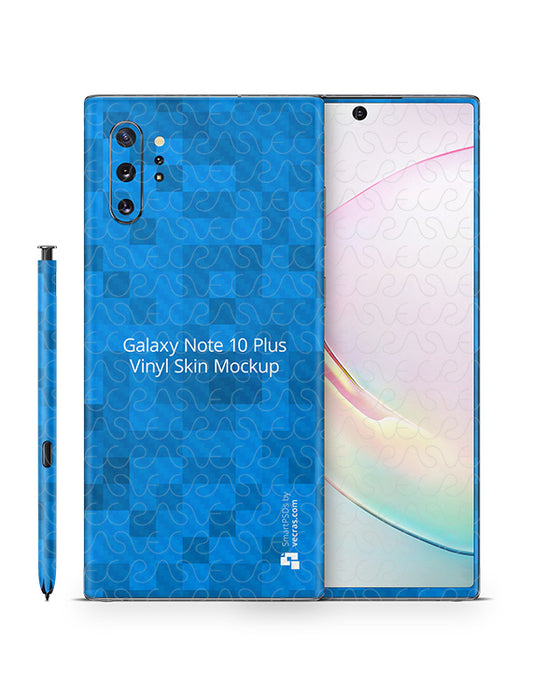 Galaxy Note 10 Plus Vinyl Skin Design Mockup 2019