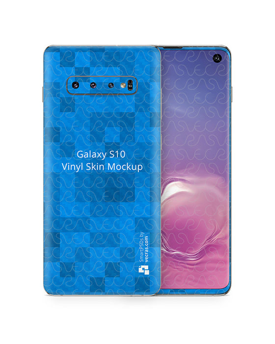 Samsung Galaxy S10 Vinyl Skin Design Mockup 2019