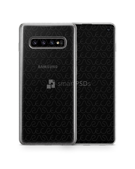 Samsung Galaxy S10 TPU Clear Case Mockup 2019