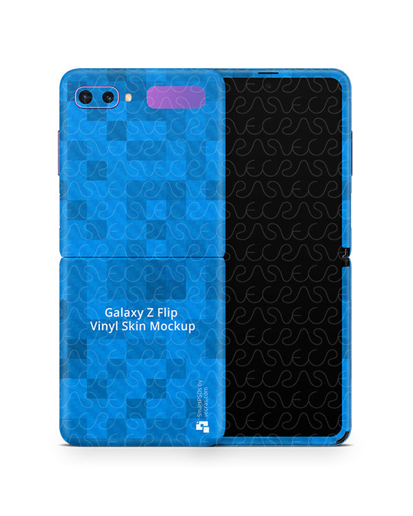 Samsung Galaxy Z Flip (2020) PSD Skin Mockup Template — VecRas