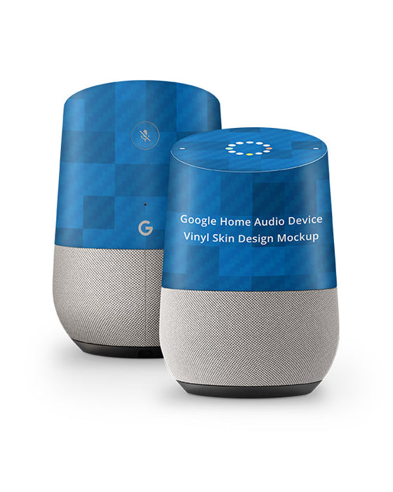 Google Home Audio Device Vinyl Skin Design Mockup