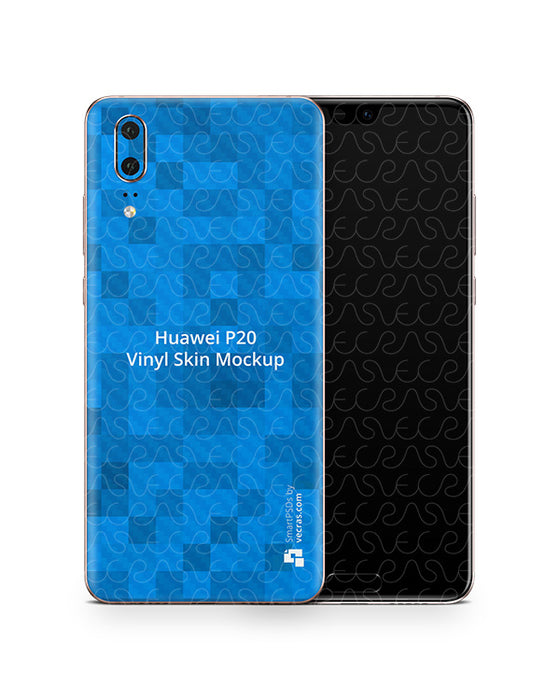 Huawei P20 Vinyl Skin Design Mockup 2018