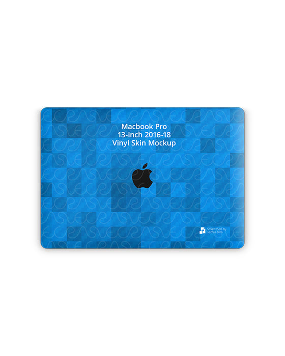 Macbook Pro 13-inch (2016-18 ) Skin PSD Mockup Template 