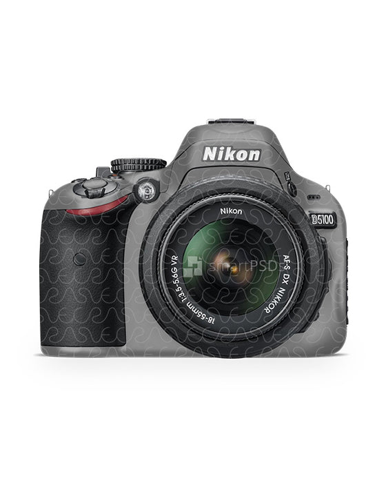 Nikon D5100 Camera (2011) Vinyl Skin Mockup PSD Template