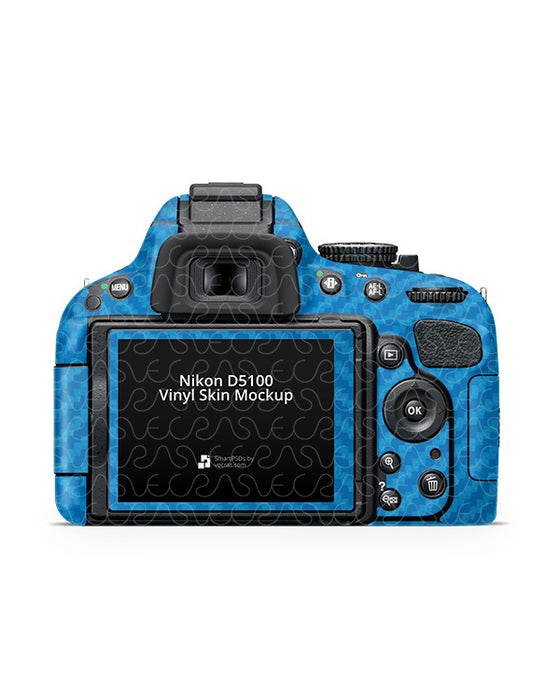 Nikon D5100 Camera (2011) Vinyl Skin Mockup PSD Template
