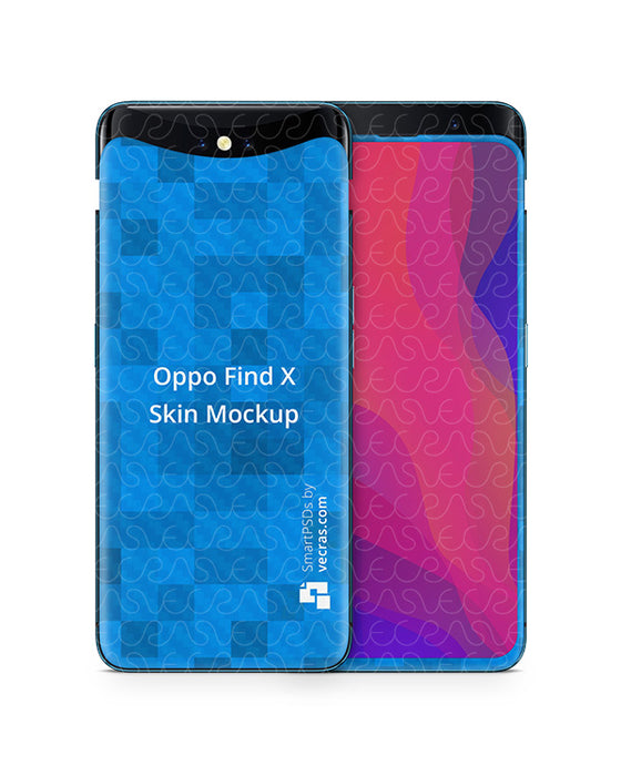 Oppo Find X Vinyl Skin Design Mockup 2018