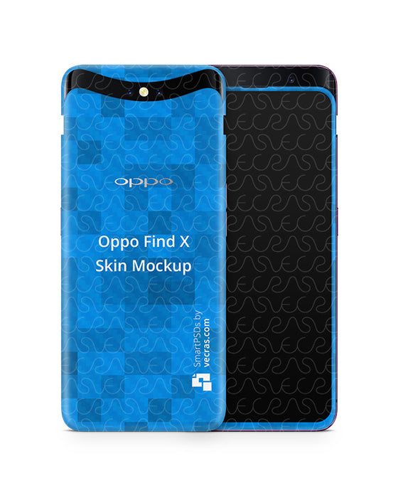 Oppo Find X Vinyl Skin Design Mockup 2018