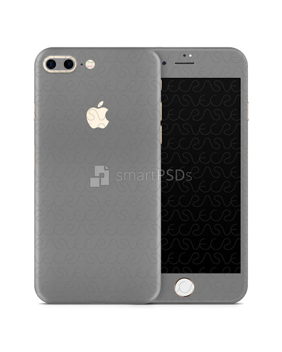 Apple iPhone 7 Plus Mobile Skin Design Template Front-Back