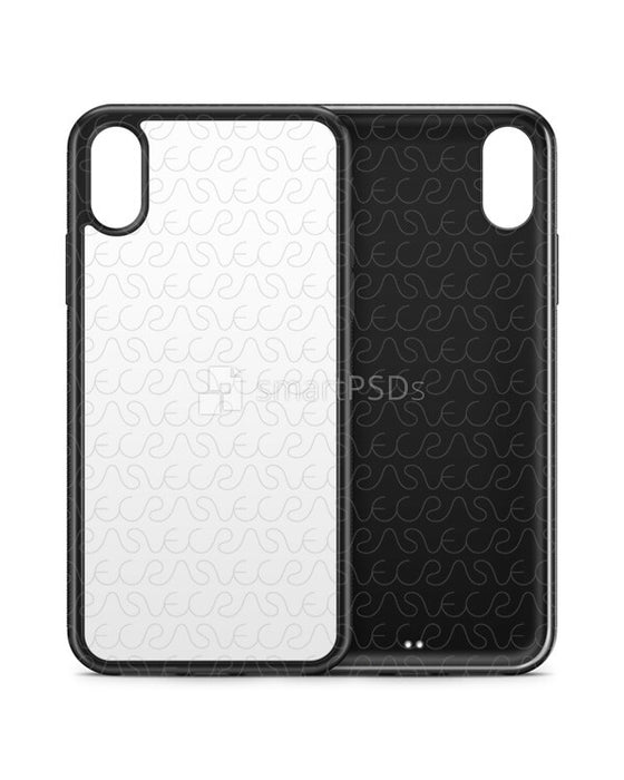 Apple iPhone X 2d Rubber Flex Mobile Case Design Mockup 2017