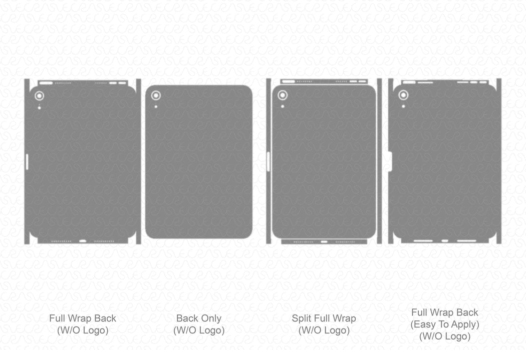 iPad Mini 6 Wi-Fi Full Wrap Skin Vector CutFile Template