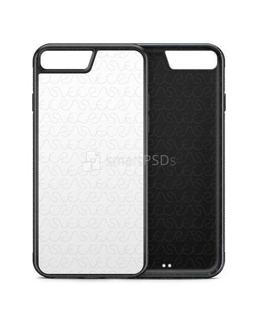 Apple iPhone 8 Plus 2d Rubber Flex Mobile Case Design Mockup 2017