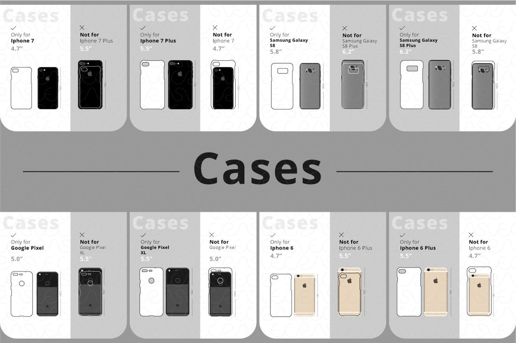 Phone Accessories Customer Guide Info-Graphics Illustrations