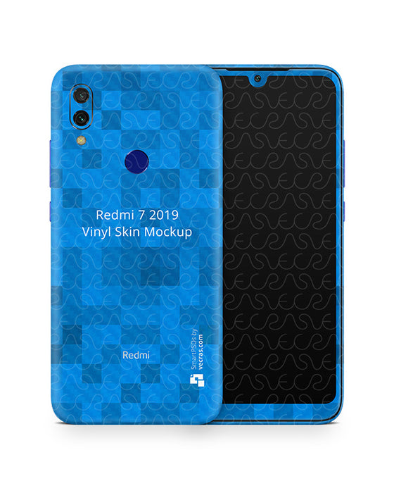 Xiaomi Redmi 7 Vinyl Skin Design Mockup 2019