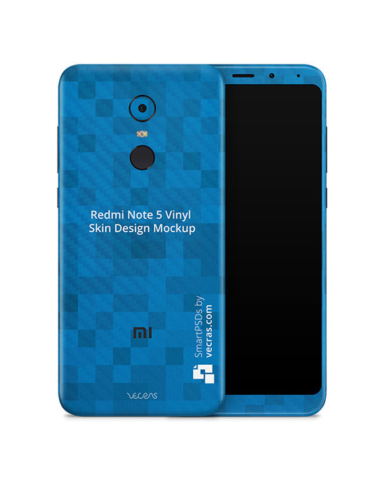 Redmi Note 5 Vinyl Skin Design Mockup 2018