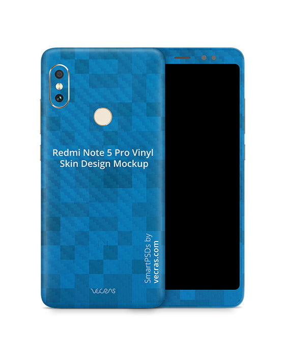 Redmi Note 5 Pro Vinyl Skin Design Mockup 2018