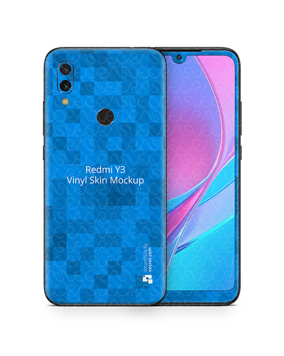 Xiaomi Redmi Y3 Vinyl Skin Design Mockup 2019