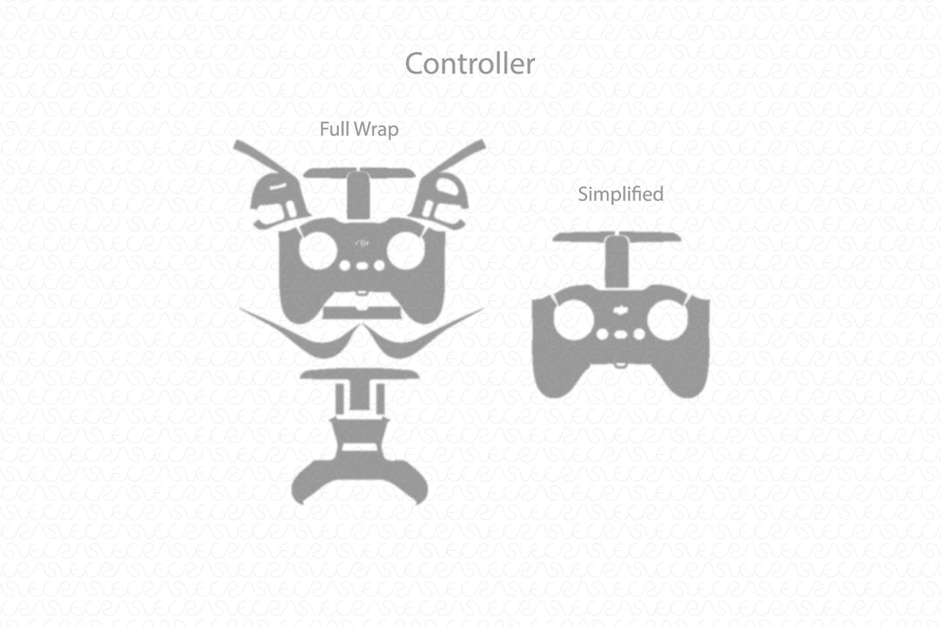 DJI FPV Controller Full Wrap Skin CutFile template