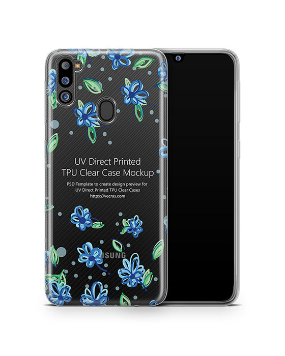 Samsung Galaxy M21 (2021) TPU Clear Case Mockup