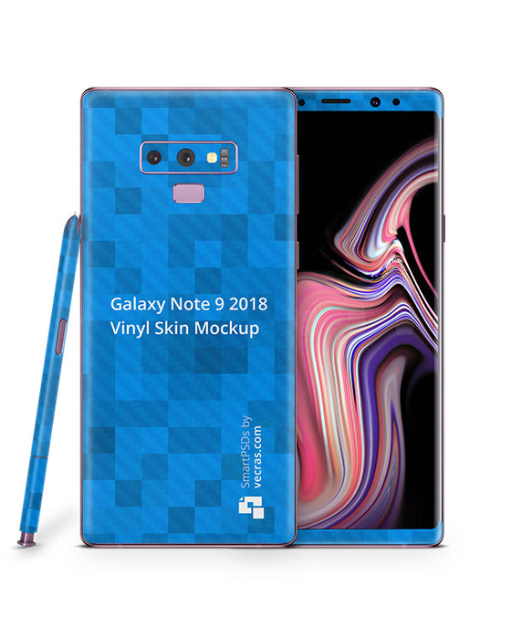 Samsung Galaxy Note 9 Vinyl Skin Design Mockup 2018