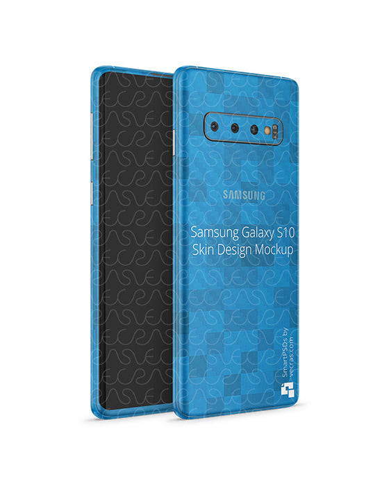 Samsung Galaxy S10 Vinyl Skin Design Mockup 2019 (Angled)