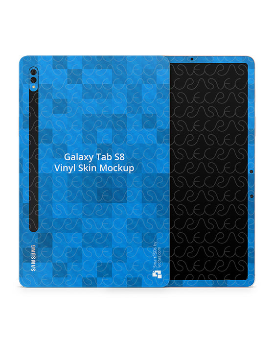 Galaxy Tab S8 (2022) Vinyl Skin Mockup PSD Template