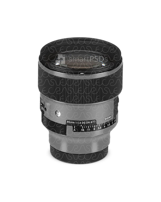Sigma 85mm F1.4 DG DN Art Lens (2020) Vinyl Skin Mockup PSD Template