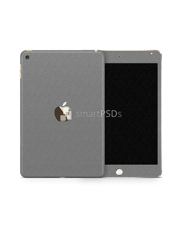 Ipad Mini Back Sticker Layout Apple iPad Mini 4 Tablet Decal Vinyl Design Template 2015 — VecRas