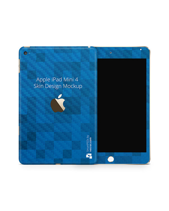 Ipad Mini Back Sticker Layout Apple iPad Mini 4 Tablet Decal Vinyl Design Template 2015 — VecRas