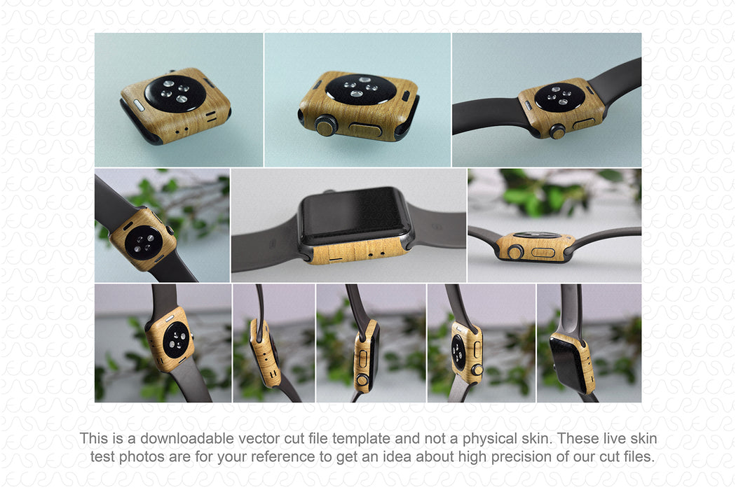 Watch Cut File Apple Watch 38mm Series 3 (2017) Skin CutFile Vector Template Full Wrap ...