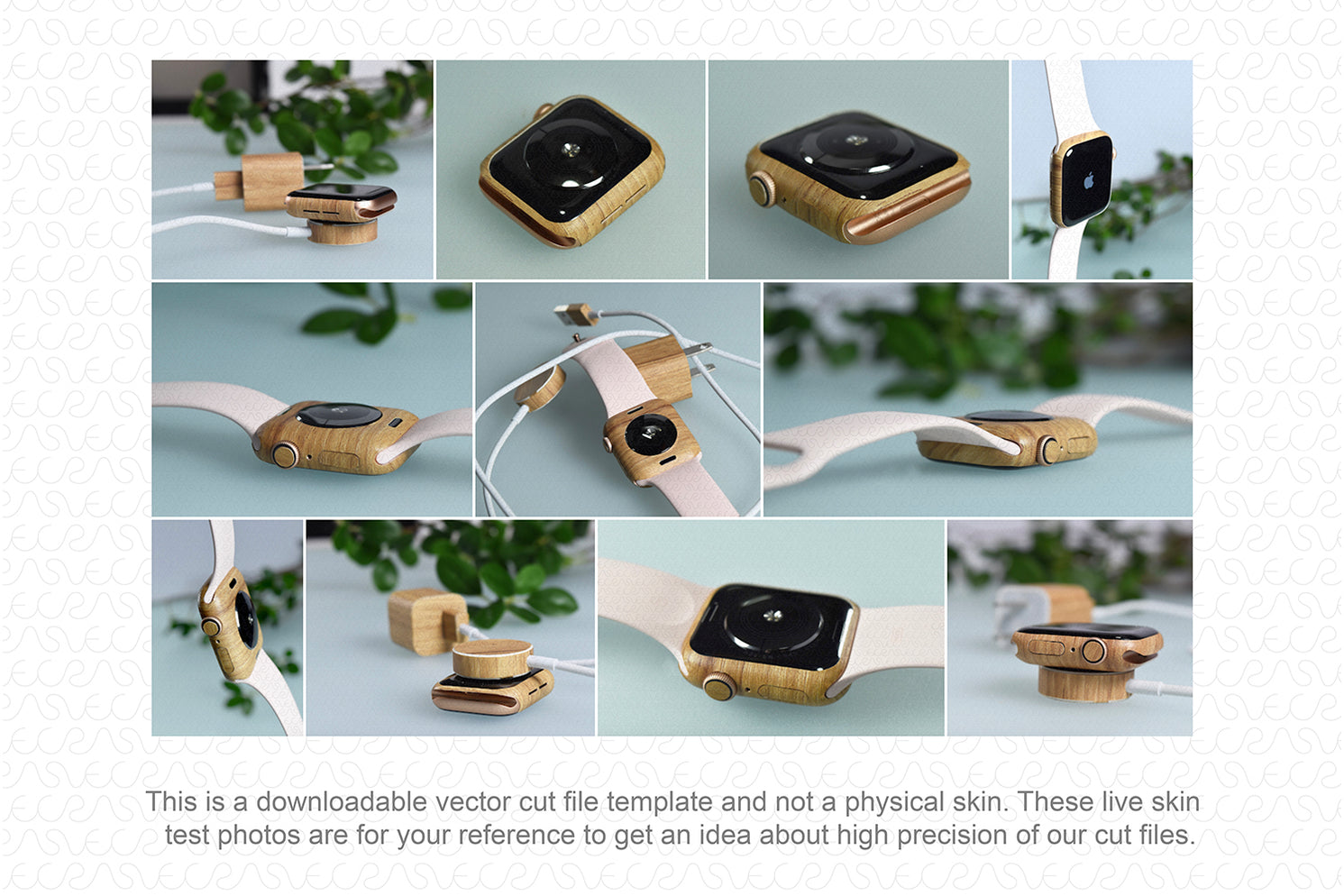 Watch Cut File Apple Watch 40mm Series 4 (2018) Skin CutFile Vector Template Full Wrap ...