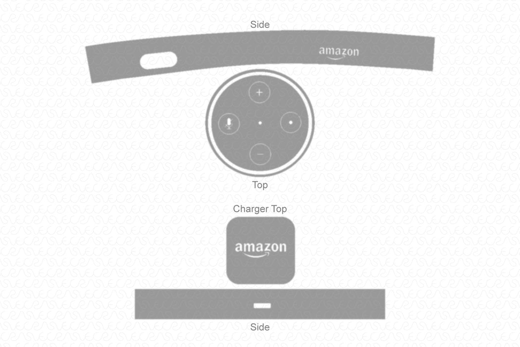 Amazon Echo Dot 2 2016 Amp Power Adaptor Skin CutFile Vector Template