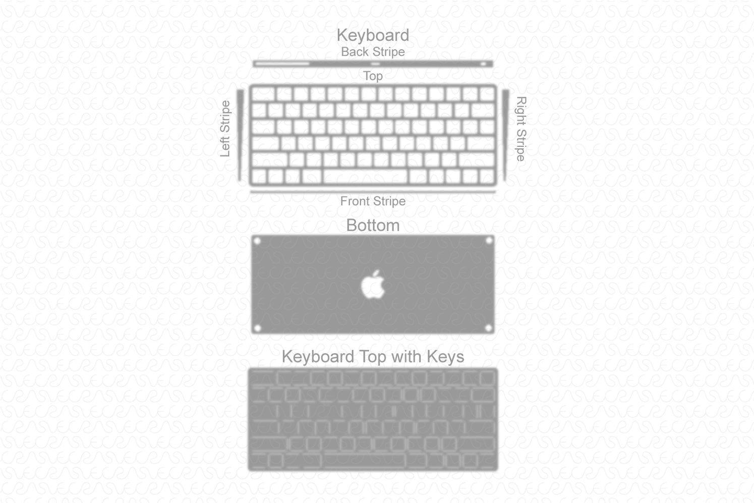 Keyboard Skin Vector Vinyl Ready Vector Cut File Templates for Computer/iPad Keyboard Skins ...