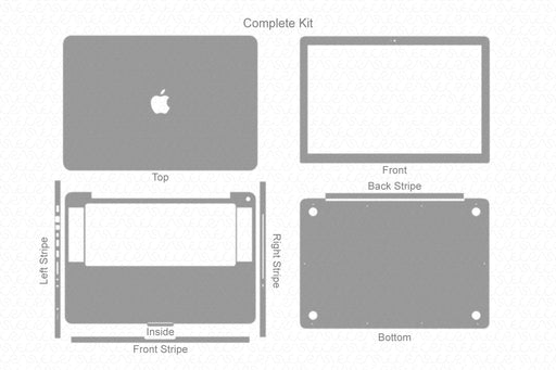 MacBook Pro 15” Full Wrap Skin Vector CutFile Template