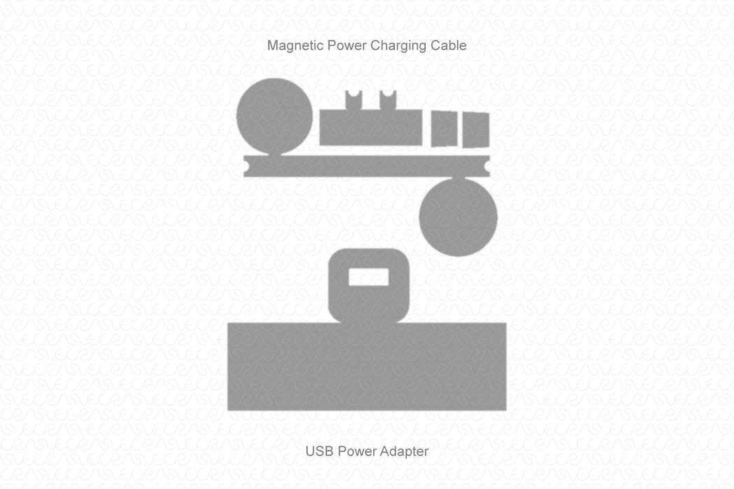 Apple Watch Magnetic Charger & USB Power Adapter Full Wrap Skin Vector CutFile Template