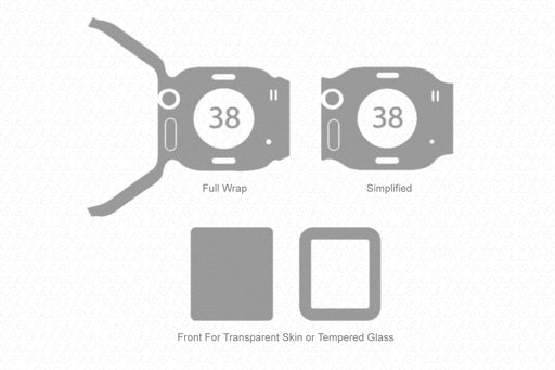 Apple Watch 38 mm Series 1 Full Wrap Skin Vector CutFile Template
