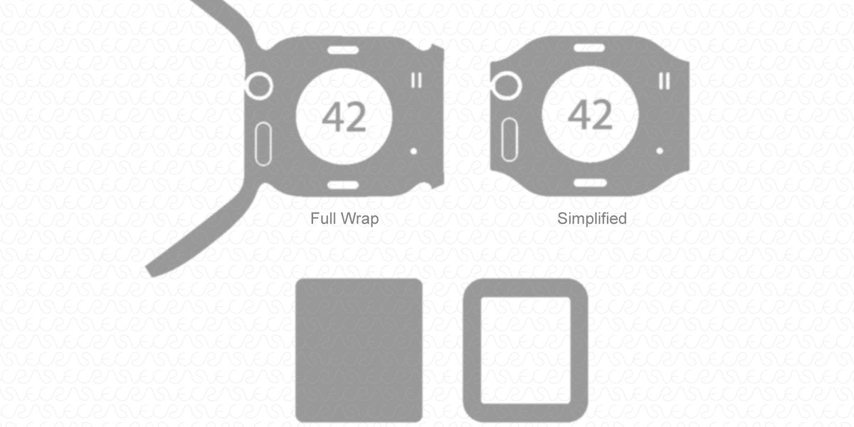 Apple Watch 42mm Series 1 (2015) Skin CutFile Vector Template Full Wrap ...