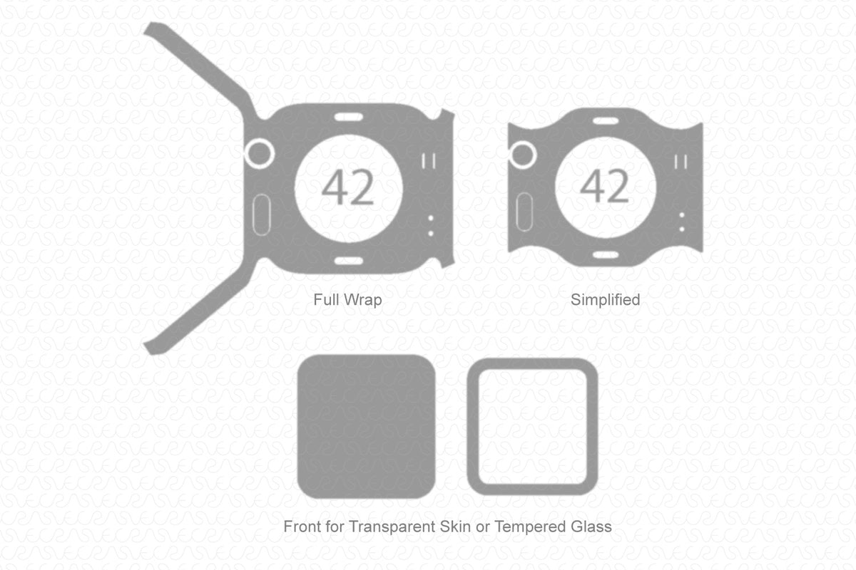 Apple Watch 42mm Series 3 (2017) Skin Cutting Template — VecRas