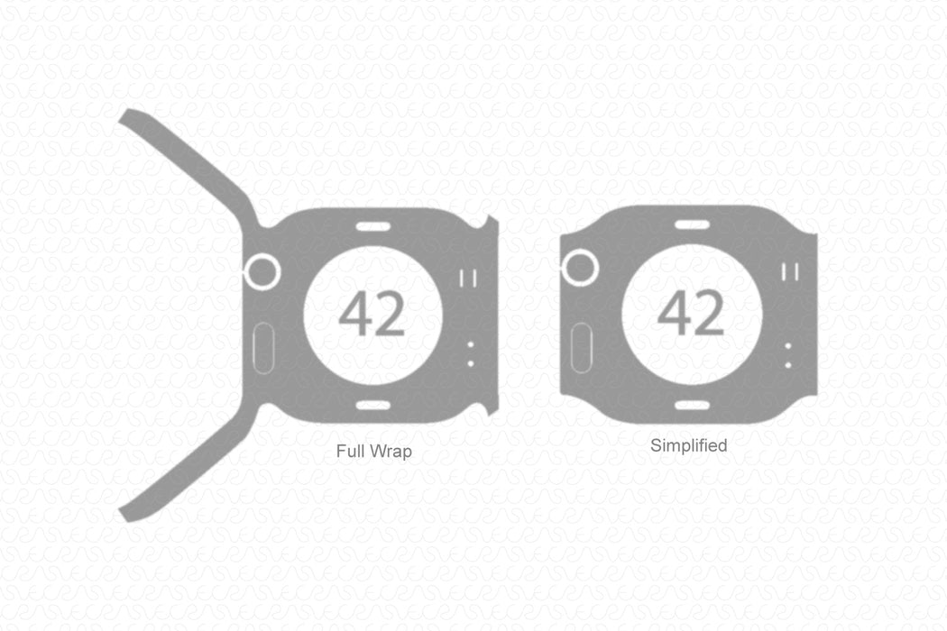Apple Watch 42mm Series 2 Full Wrap Skin Vector CutFile Template