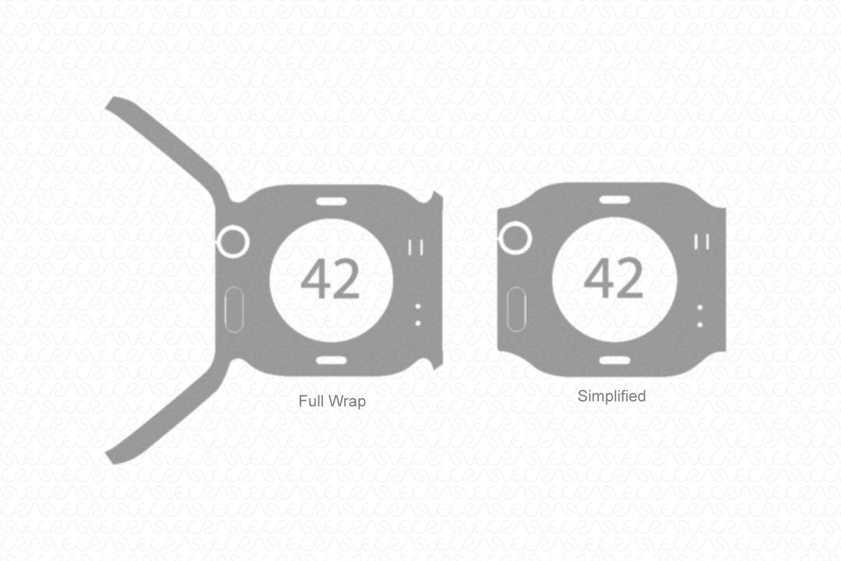Watch Cut File Apple Watch 42mm Series 2 (2015) Skin CutFile Vector Template Full Wrap ...