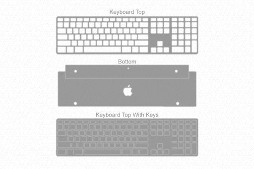 Apple Wired Keyboard Full Wrap Skin Vector CutFile Template