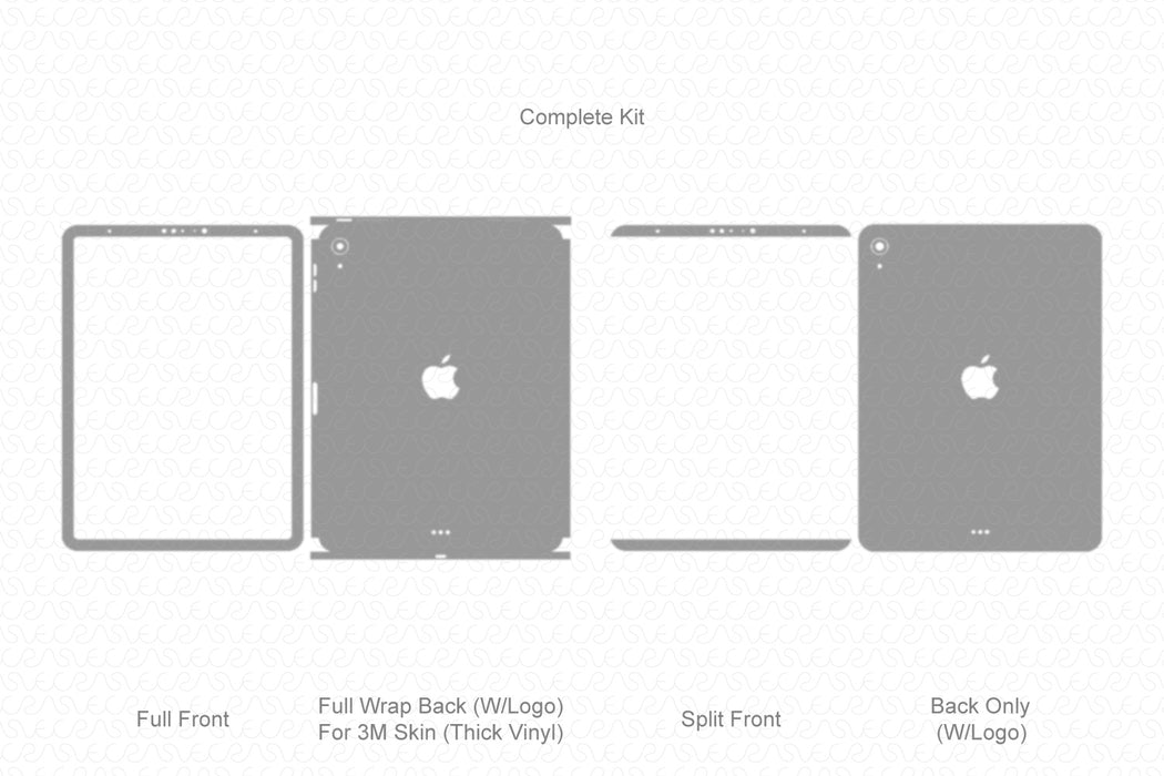 iPad Pro 11” (2018) Full Wrap Skin Vector CutFile Template